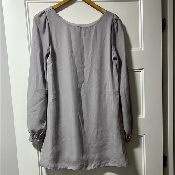 Lulu's Gray Sheath Long Sleeve Dress - Picture 1 of 2